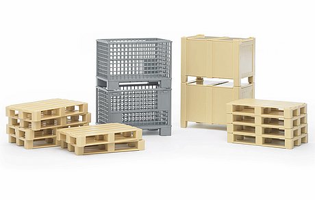 SET LOGISTICO DE PALET + CAJAS BRUDER 02415
