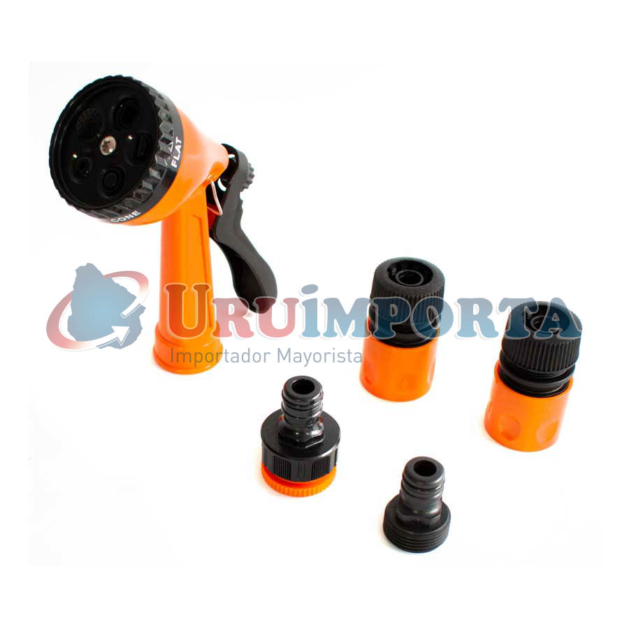PISTOLA PLASTICA TIPO ROSETA 5PZ P/MA RIEGO LH-213
