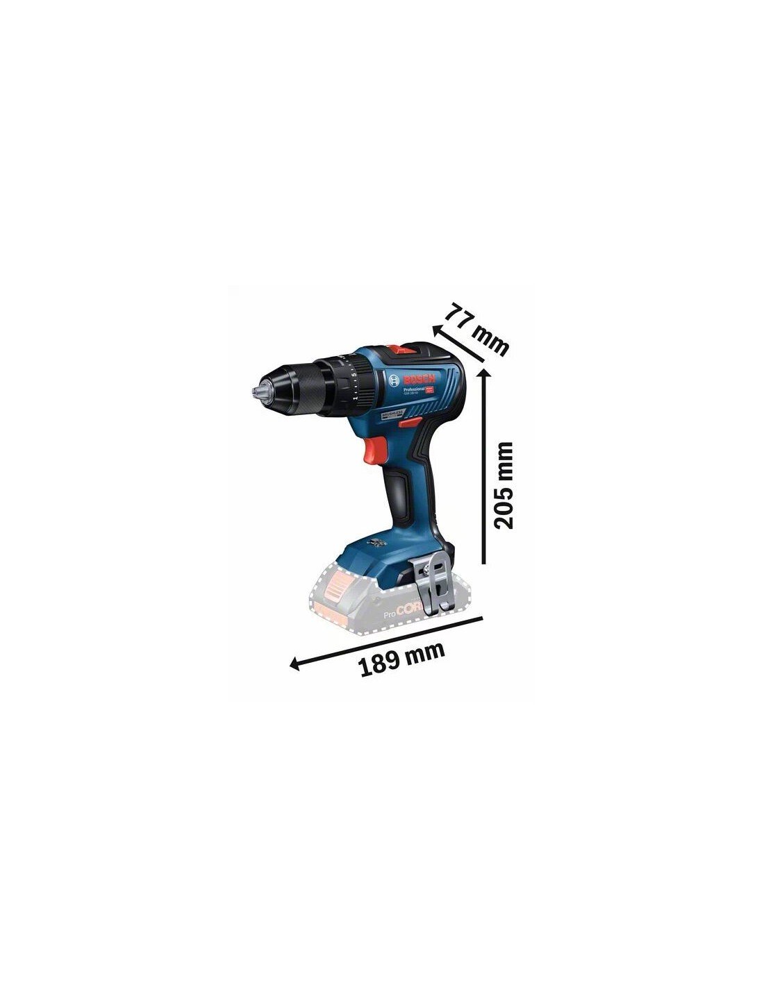 Kit Bosch GSB 18V-55 + GDX 18V-200C + 2 x 4 Ah Pro Core + L-Boxx - Imagen 3