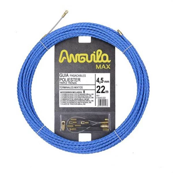 PASACABLES ANGUILA MAX 4,5mm TRIPLE TRENZADO 22m AZUL 75045022 ESTIARE