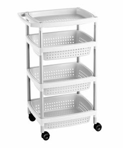 Carrito Verdulero Blanco 4 estantes – TATAY