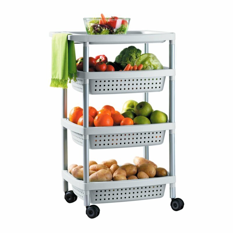 Carrito Verdulero Blanco 4 estantes – TATAY - Imagen 2