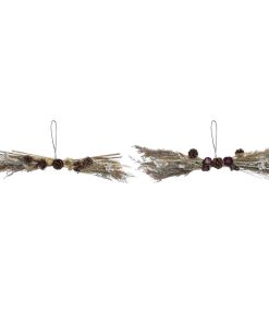 Adorno Navideño DKD Home Decor Flor (60 x 15 x 8 cm) (2 Unidades)