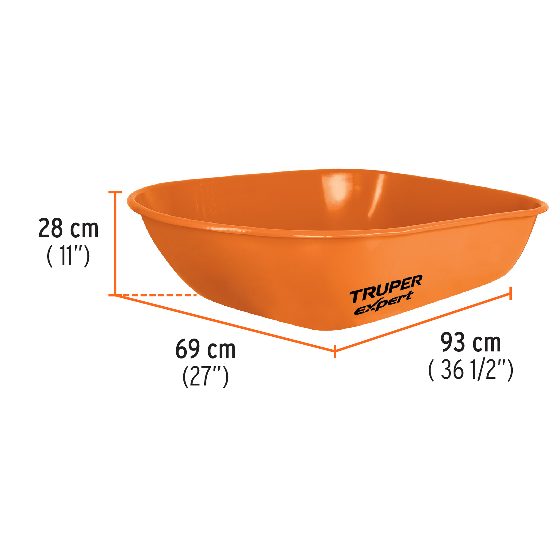 Carretilla 5.5ft3 Imponchable bastidor tubular, Truper Expert CAT-50X 100416 - Imagen 6