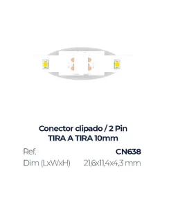 CONECTOR CLIPADO  TIRA A TIRA 10mm IP20 CN638 ILUMINIA