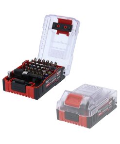 Caja de pilas con puntas de potencia de torsión de 1/4″ 32 uds.