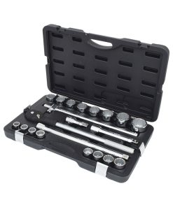 KIT de llaves de vaso estriadas de 3/4″ 21 piezas