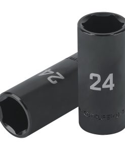 Dado largo impacto de 24 mm, 6 puntas, cuadro 1/2″, Truper D-7324-ML 100923