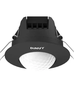 DETECTOR DE PRESENCIA 360º EMPOTRABLE NEGRO DP TEC 03N DINUY