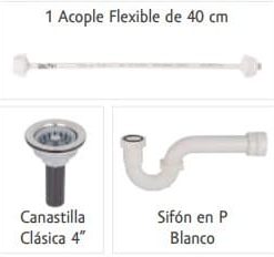 CONJUNTO LAVAPLATO SLIM GANSO CROMADA