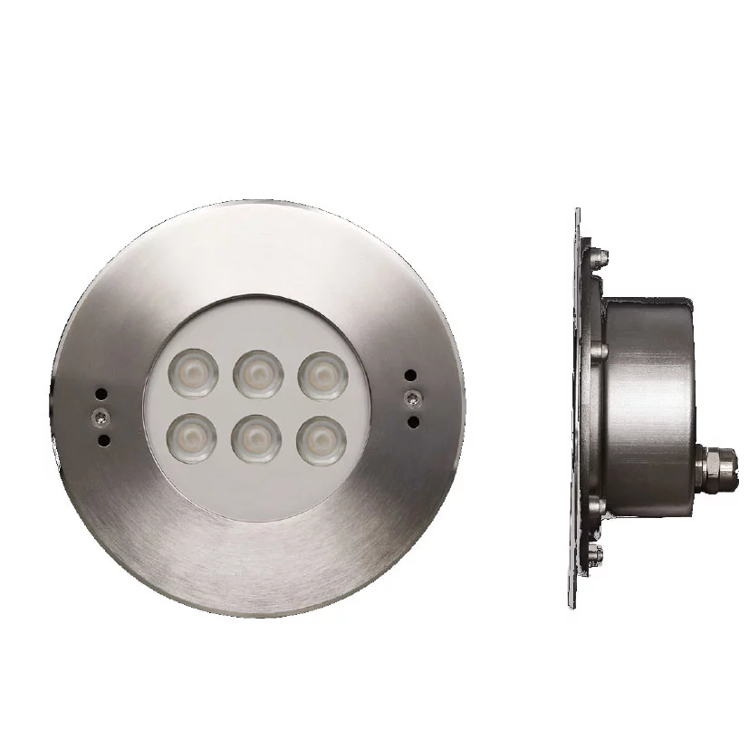 EMPOTRABLE SUMERGIBLE 180mm 6X2W IP68 RGB ASIMÉTRICO 45º-35º ESS6X3A-RGB BSV ELECTRONIC