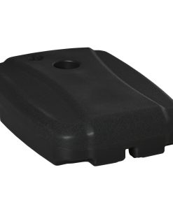 Outsunny Base de Sombrilla con 2 Ruedas Rellenable de Agua 80 kg Arena 90 kg o Mixto 100 kg Soporte de Parasol para Base Cruzada para Jardín Patio Terraza 80x60x20 cm Negro