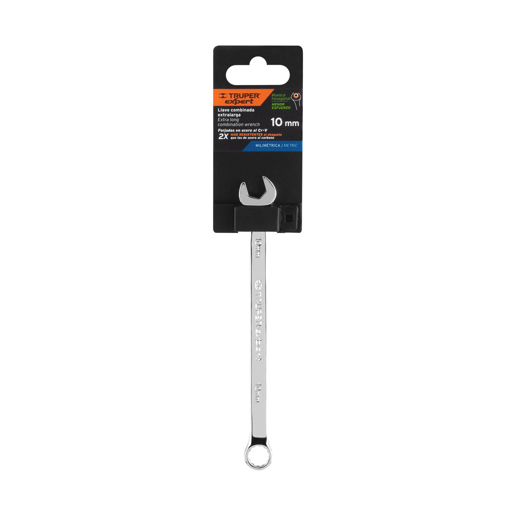 Llave combinada extralarga 10 mm x 164 mm de largo, Expert Truper LL-2010M 15614 - Imagen 2