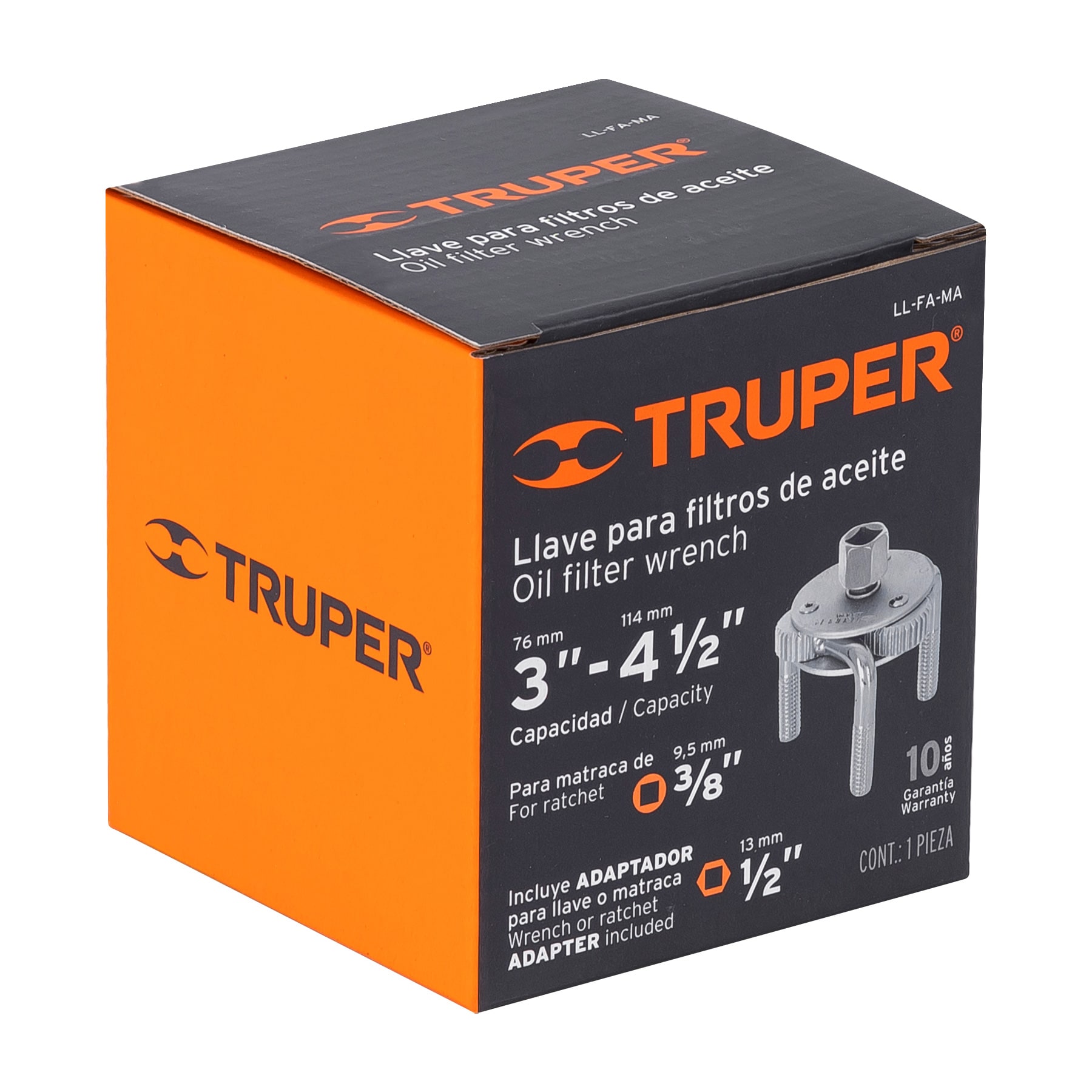 Llave de 3 puntos 3″-4-1/2″ para filtro de aceite, Truper LL-FA-MA 14543 - Imagen 4