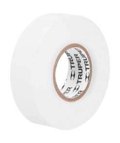 Cinta de aislar de 18 m x 19 mm, blanca, Truper M-33B 12506