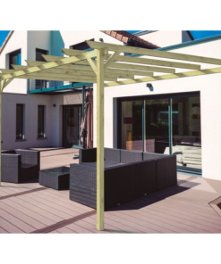 Pérgola de Madera Maciza Adosada Nantes (Maderland) – Gardeneas