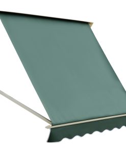 Outsunny Toldo Manual Retráctil de Aluminio Toldo para Exterior Toldo de Balcón Ángulo Ajustable Impermeable Anti-UV Tela de Poliéster 180x70cm Verde