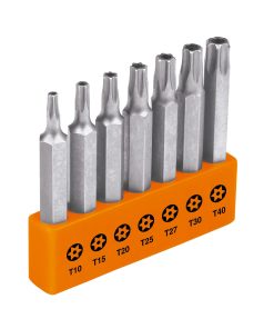 Juego de 7 puntas torx combinadas c/seguro largo 2″, Expert Truper P7-20TS 17813