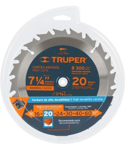 Disco sierra 7- 1/4″ para madera, 20 dientes centro 5/8″ Truper ST-720 18299