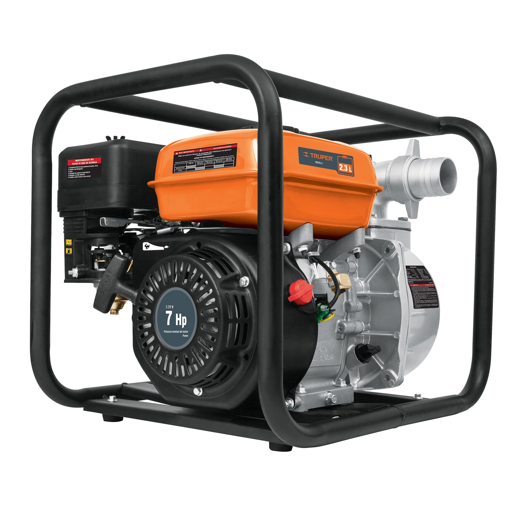 Motobomba autocebante 2″ x 2″ a gasolina 7 HP, MOTB-2 Truper 17116