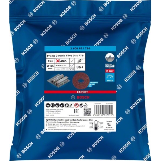 EXPERT R781 X-LOCK: 125mm: GR36+: 25 ud